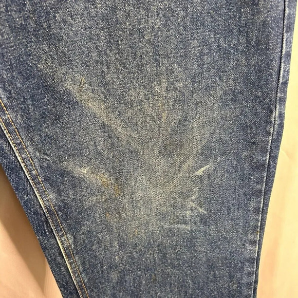 Carhartt Jeans Men's 34x30 Dark Wash Blue Denim Relaxed Fit Work Pants Cotton - Picture 5 of 12